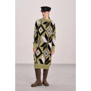 Knitted dress "Mirage" khaki